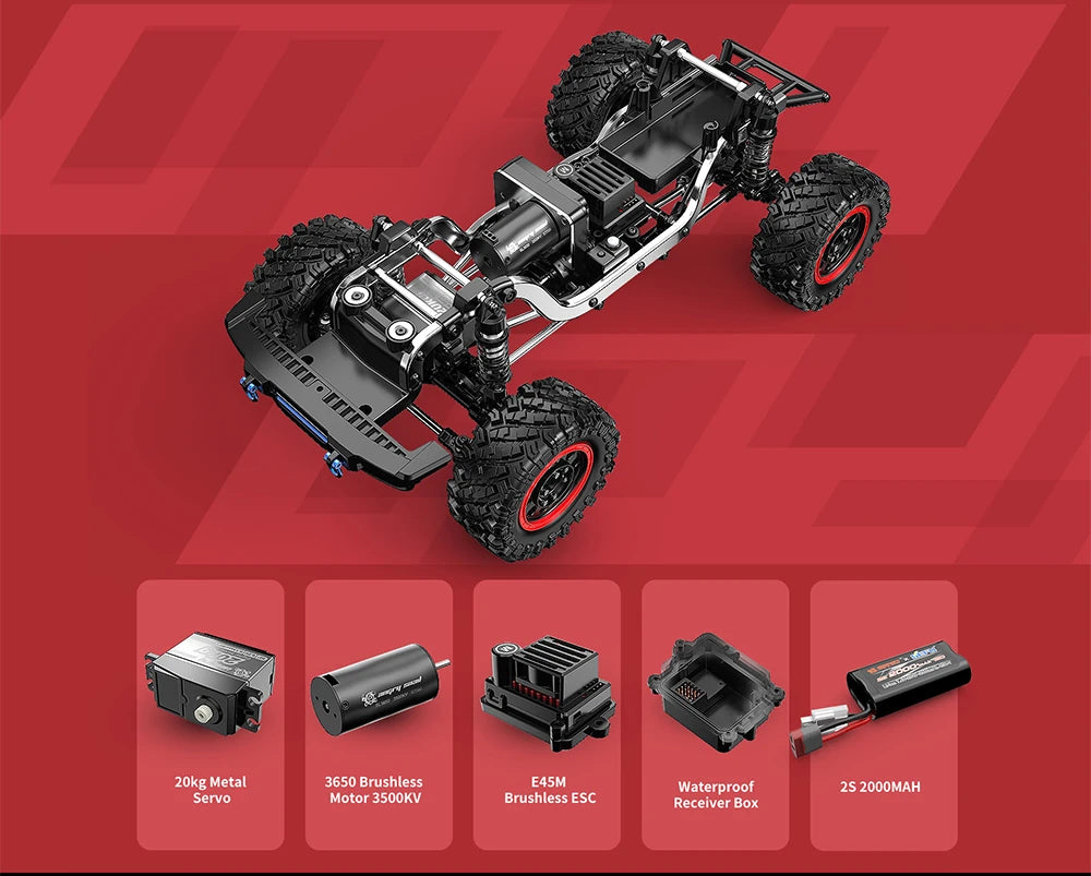 MJX H12P Brushless 1:12 Ford Bronco R Crawler Truck | 2S LiPo High-Power RC Off-Road Vehicle