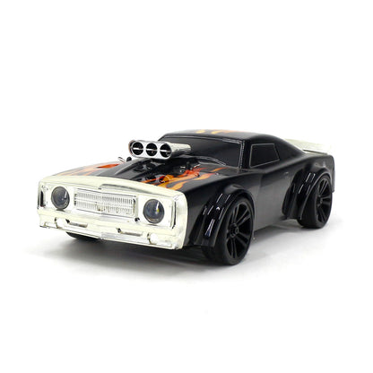 SUCHIYU SCY-16303 1/16 scale remote control drift car, designed as a classic muscle car with metallic blue styling