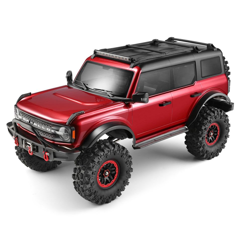 Wltoys 104020 RTR 1/10 2.4G 4WD RC Car Rock Crawler Off-Road Climbing Truck Full Proportional LED Light Vehicles Models Toys - Red Standard Version