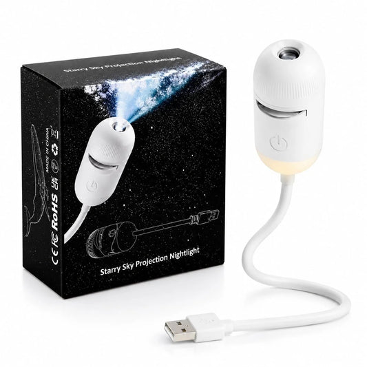 USB Mini LED Ceiling & Wall Starry Moon Light for Bedroom, Kids Room & Home Decor (6 Slide)