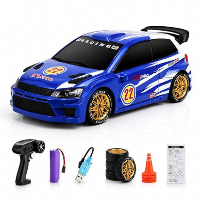 1:24 Scale VW Polo Rally 95 RC Drift Car – 2.4GHz 4WD Remote Control Rally Car with High-Speed Drifting for Kids, Teens & Collectors