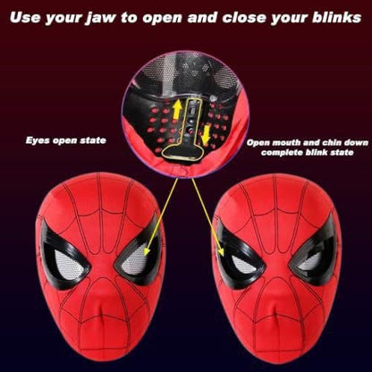 Spiderman Mask with Blinking Eyes (Manual jaw operation)
