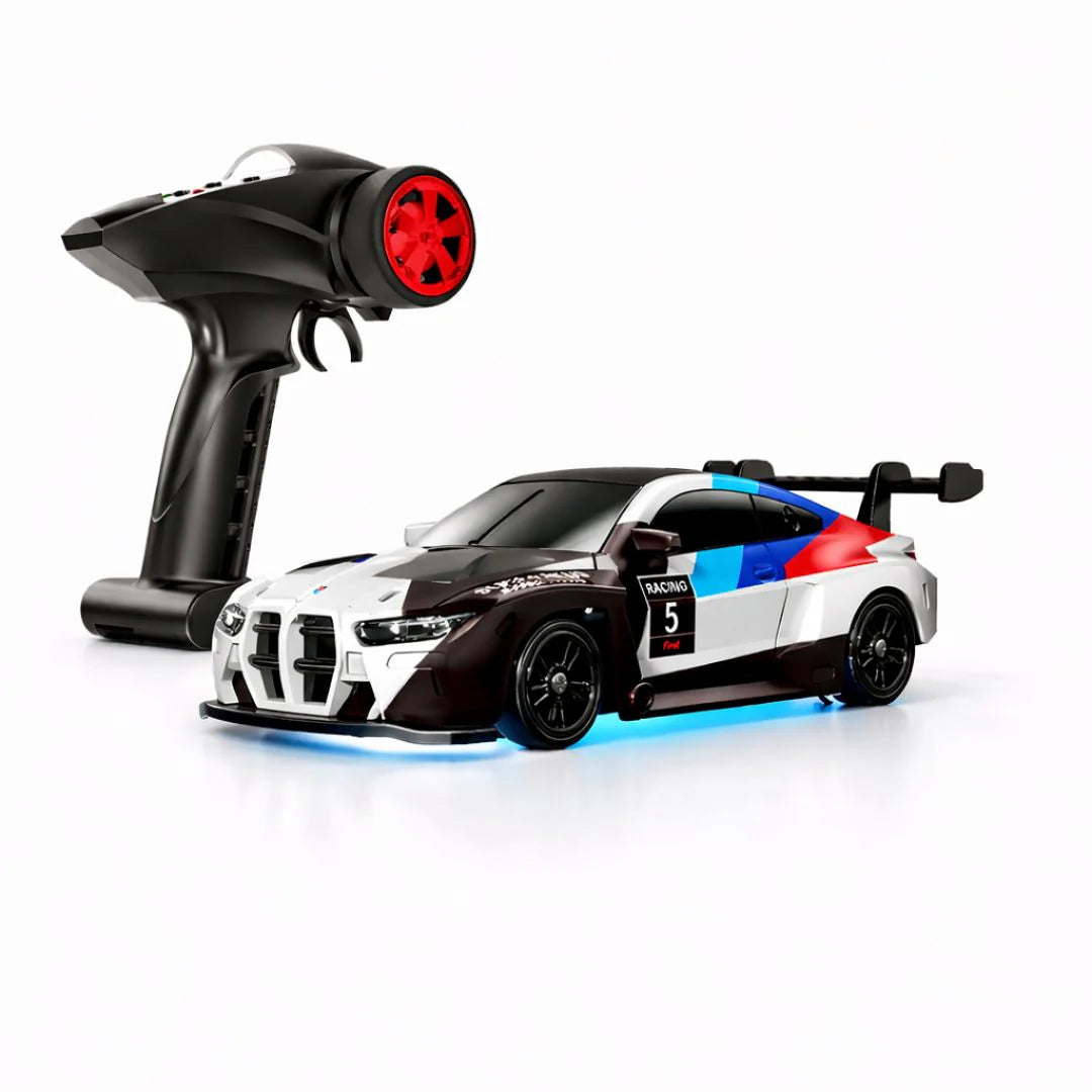 88RC 1:43 Alloy Remote Control Mini Drift Car, 2.4GHz 4WD High-Speed RC Car with DIY Detachable Body & Multi-Light Modes, Desktop Racing Hobby for Adults & Collectors