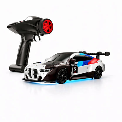 88RC 1:43 Alloy Remote Control Mini Drift Car, 2.4GHz 4WD High-Speed RC Car with DIY Detachable Body & Multi-Light Modes, Desktop Racing Hobby for Adults & Collectors