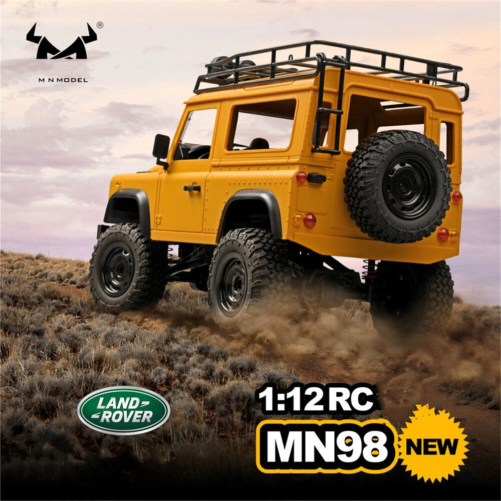 MN MODEL LAND ROVER DEFENDER MN98 1/12 2.4G 4WD RC CRAWLER (YELLOW)