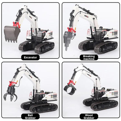 Huina1594 1/14 2.4GHz RC simulation alloy excavator 22-channel remote control excavator