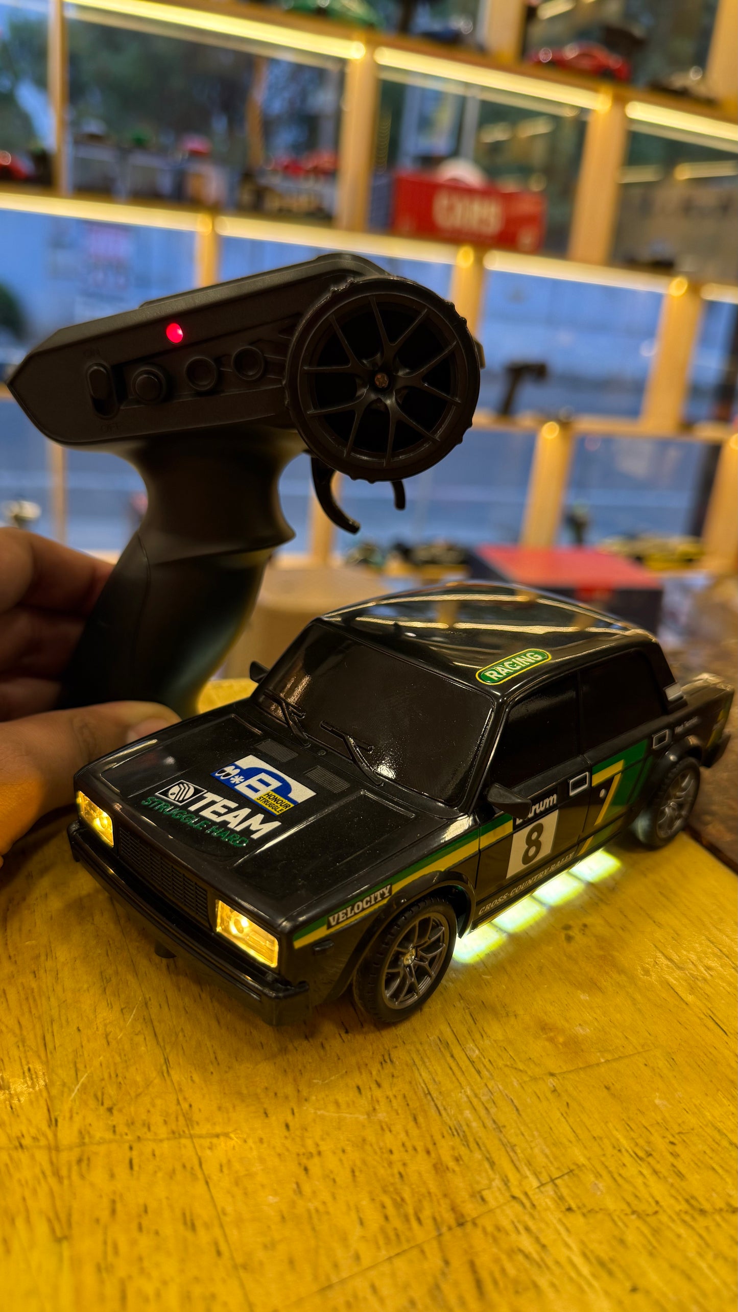 BMW 20KM SPEED  4WD High-Speed Remote Control Car with LED Lights 2.4GHz Rechargeable Drift Racing Car with Extra Tires & Cones