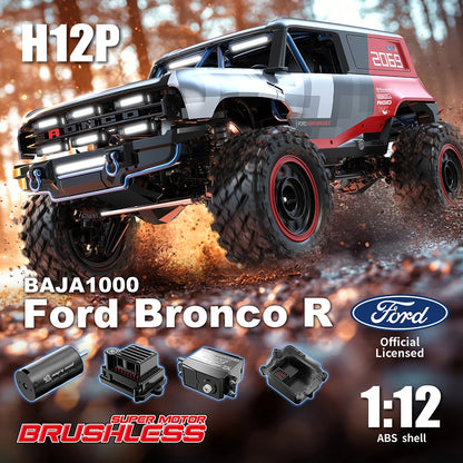 MJX H12P Brushless 1:12 Ford Bronco R Crawler Truck | 2S LiPo High-Power RC Off-Road Vehicle