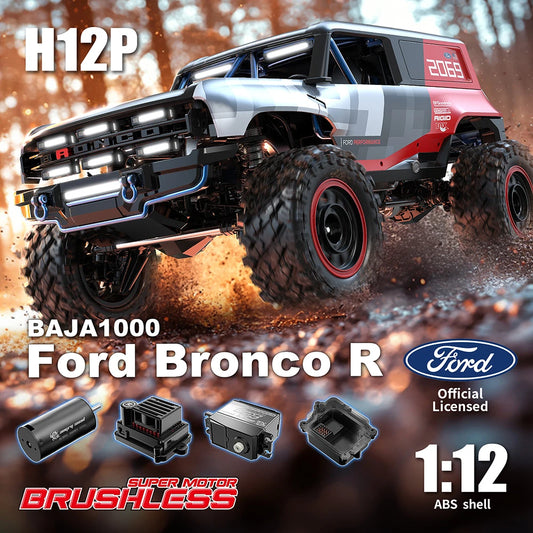 MJX H12P Brushless 1:12 Ford Bronco R Crawler Truck | 2S LiPo High-Power RC Off-Road Vehicle