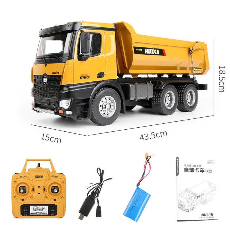 Huina 1582 1:14 All Metal Heavy Duty Dump Truck Toy