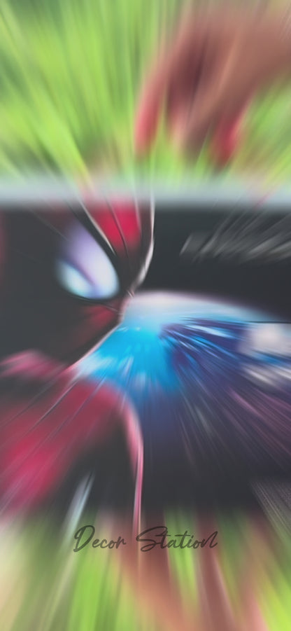 3D The Amazing Spider-Man Rubber Texture BLACK Cosplay Mask with Remote-Controlled Blinking LED Eyes