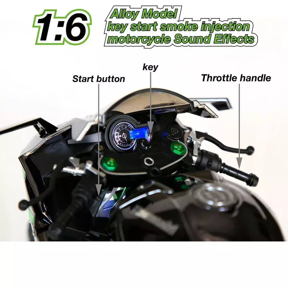 KAWASAKI H2R ALLOY MODEL 1:6 SCALE (MATTE BLACK) BIKE SALE PRICE