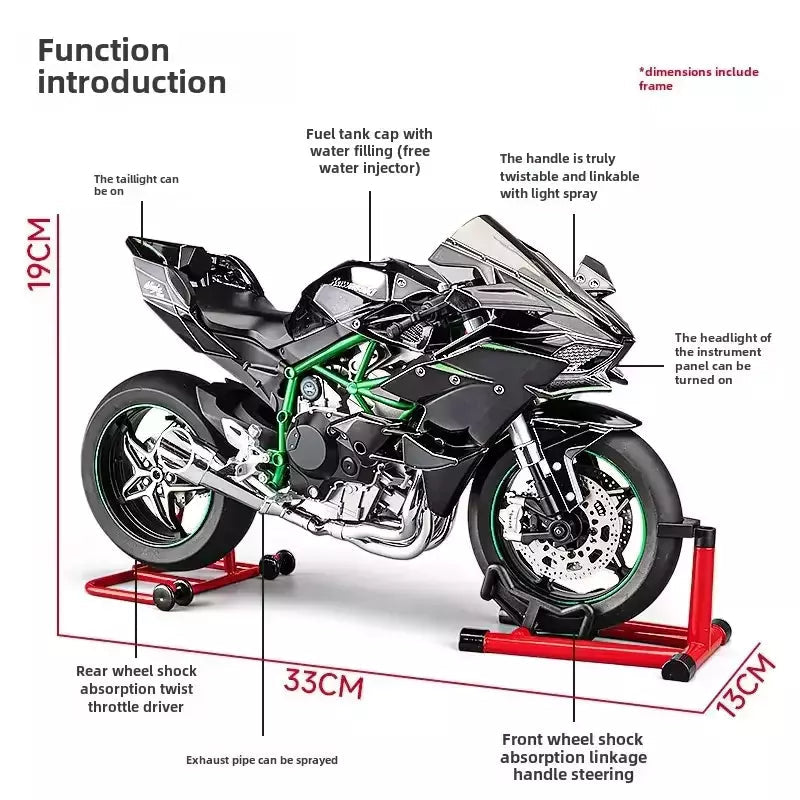KAWASAKI H2R ALLOY MODEL 1:6 SCALE (MATTE BLACK) BIKE SALE PRICE