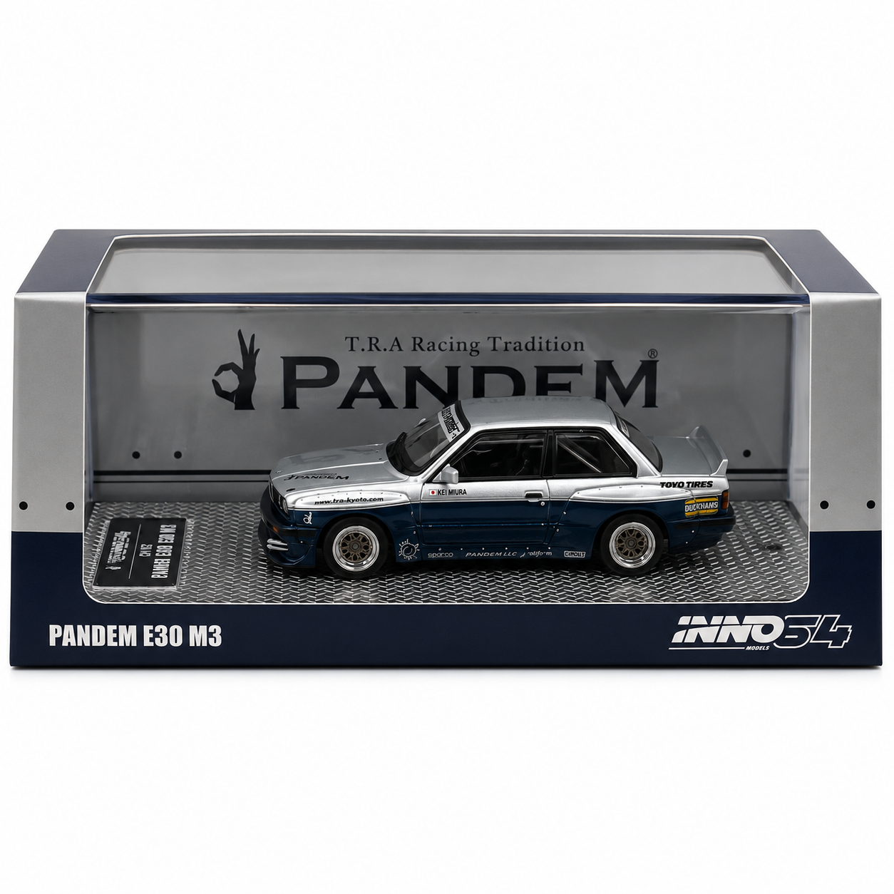 INNO64 1:64 Pandem BMW E30 M3 Rocket Bunny Silver/Blue