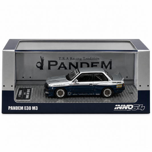 INNO64 1:64 Pandem BMW E30 M3 Rocket Bunny Silver/Blue