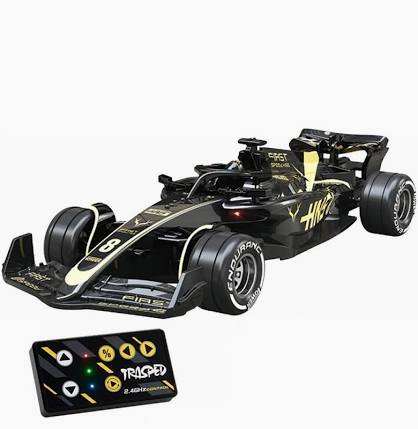 1:64 Die cast Metal F1 Mini RC Racing car with LED Lights | 2.4GHz Remote Control Car | 3 Speed Adjustable, USB Rechargeable Alloy RC Car for Kids & Adults Indoor/Outdoor Racing