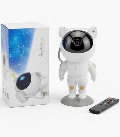 Astronaut Galaxy Star Projector Night Light with Remote & Timer, 360° Rotating LED Nebula Lamp