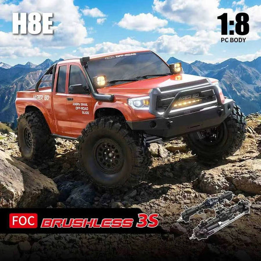 MJX H8E 8CH Off-Road 1/8 Scale 4WD Brushless RC Truck Crawler with Dual Diff Locks