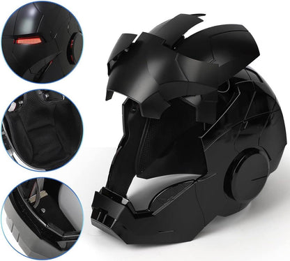Iron MK5 Helmet Voice Control Cosplay Wearable Open/Close LED Eyes 1:1 Mask